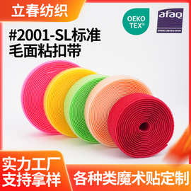 #2001-SL标准毛面粘扣带彩色尼龙魔术贴单毛面服装箱包辅料批发