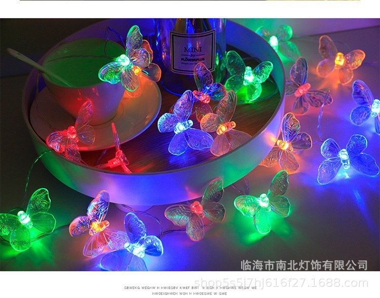 新しいソーラー LED 蝶ライトストリング中庭レイアウト装飾ライトキャンプ雰囲気ライトホリデー装飾ライト|undefined