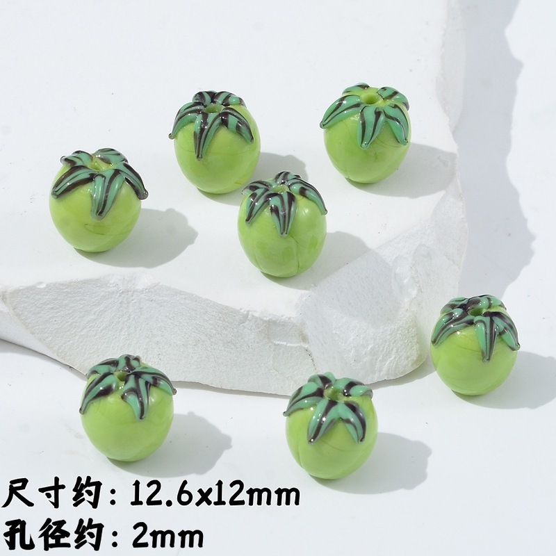 创意琉璃水果散珠 手工diy草莓苹果串珠项链手链饰品材料配件批发|undefined