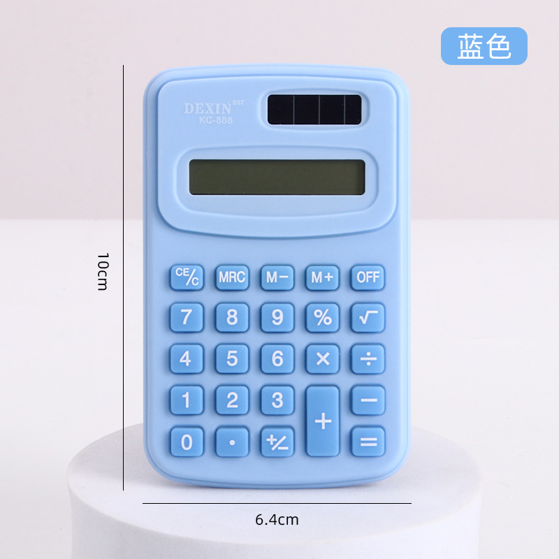 Mini calculadora creativa encantadora caricatura de alto valor facial para estudiantes de primaria portátiles computadoras pequeñas suministros de oficina al por mayor