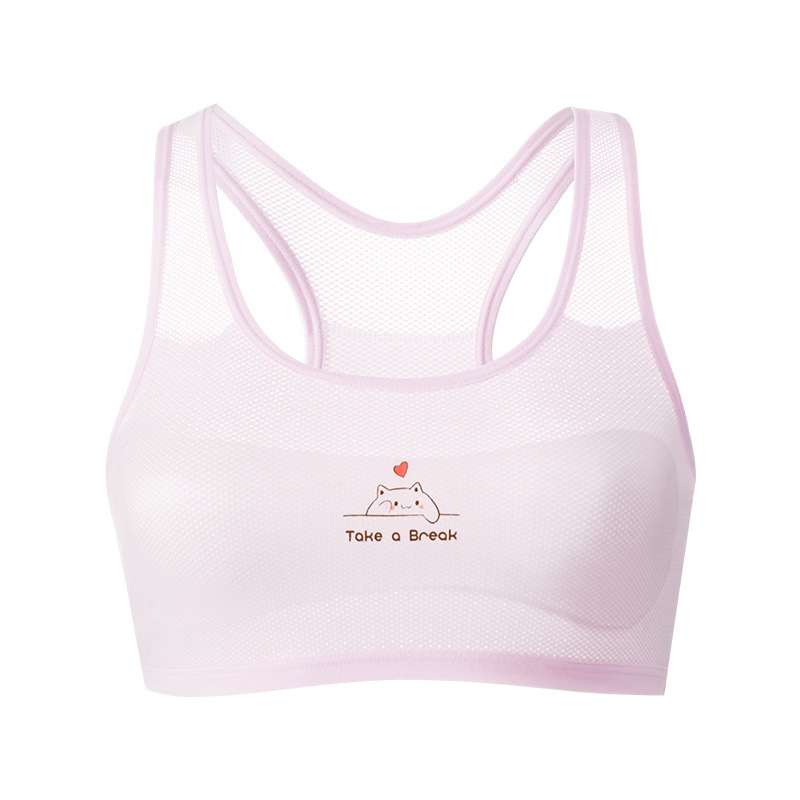 Ropa interior para niñas durante el desarrollo, top de tubo, niñas de escuela primaria, niñas adolescentes, niños con chalecos de malla fina