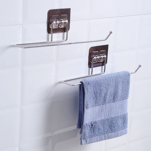 Multifunctional paper towel and rag rack, punch-free towel rack, kitchen and bathroom storage rack, wall-mounted towel bar