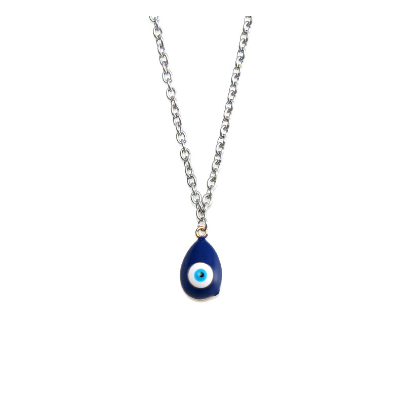 New Devil's Eye Pendant Stainless Steel Chain Necklace Ladies Jewelry Wholesale display picture 6