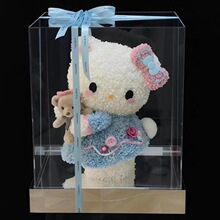 七夕情人节礼物送女友生日创意永生花helloKitty可爱真花KT猫摆件