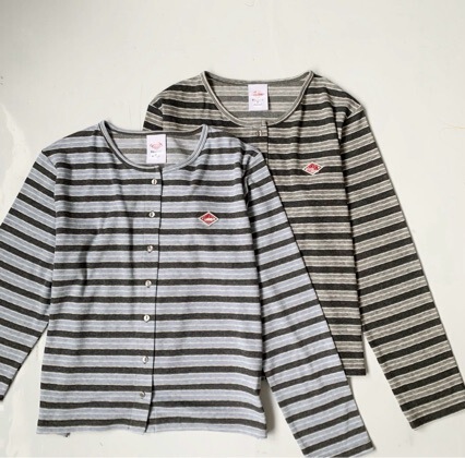 Gentle Style Embroidered Striped Cardigan for Women, Spring Style, Simple Loose Fit, Slimming, Soft and Cozy, Round Neck, Long Sleeve Base Shirt, T-Shirt