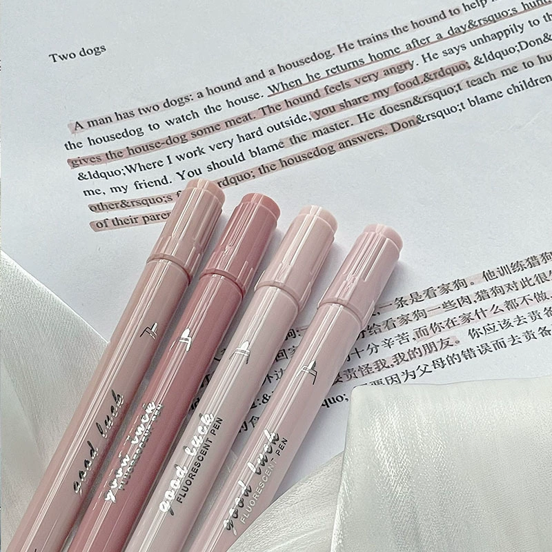 Маркер Fluorescence двухсторонний градиентный набор, двойной наконечник, коробка 4 цвета