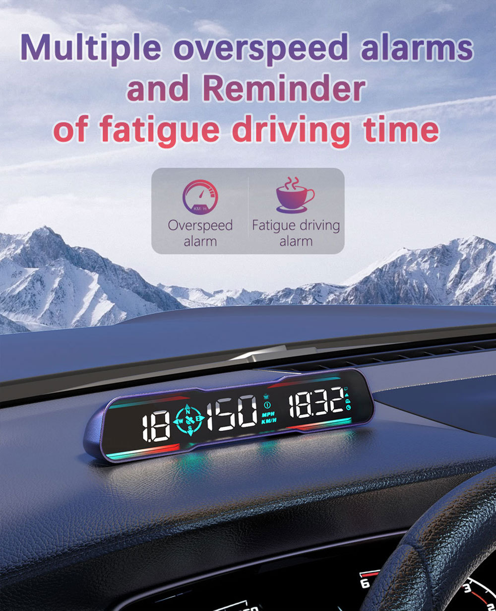 Car-mounted HUD head-up display, universal for cars, with Beidou GPS speedometer, multifunctional, high-definition, traditional Chinese, Hong Kong and Taiwan