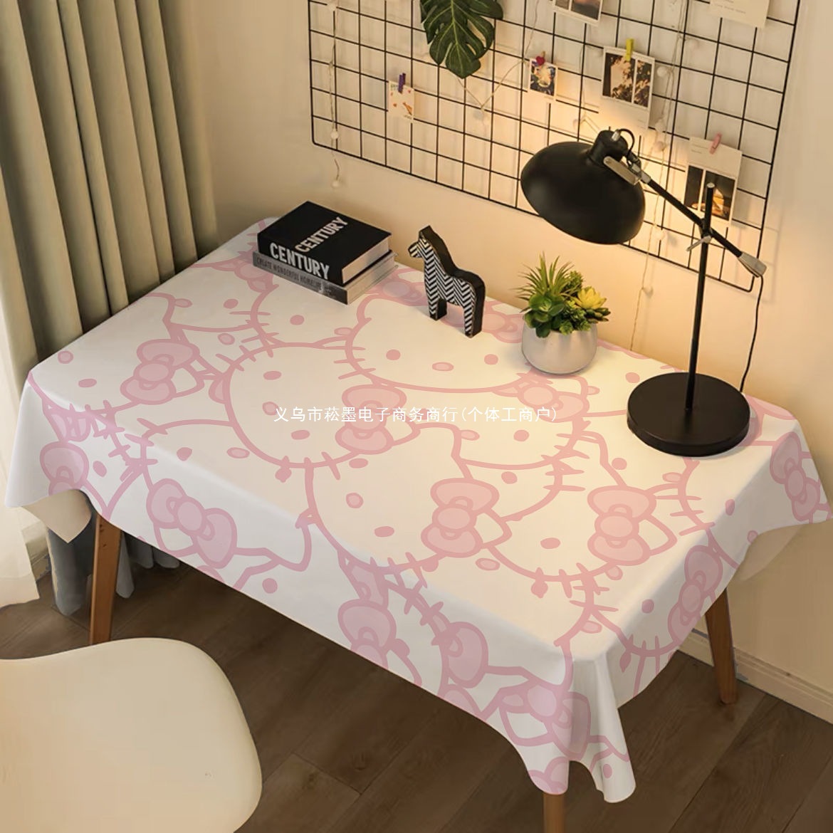 Hellokitty Peripheral Tablecloth Cartoon Girl Heart Dormitory Bedroom Desk Dustproof Cloth Coffee Table Table Cloth