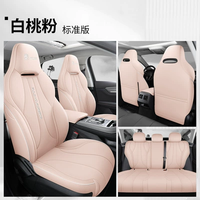 BYD Qin plusdmi seat cover, Modelə uyğun (Original) oturacaq örtükləri - white-peach-pink-standard-edition-qin-plus-all-inclusive-special-car