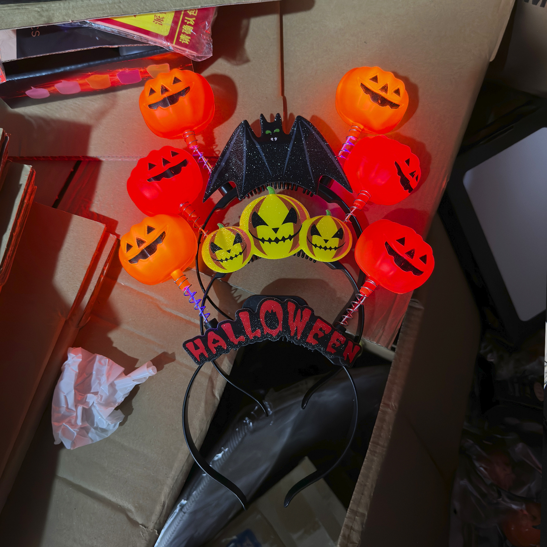 Jarra de calabaza de Halloween Festival fantasma decoración calabaza cubo 18cm con tapa triángulo ojos calabaza linterna