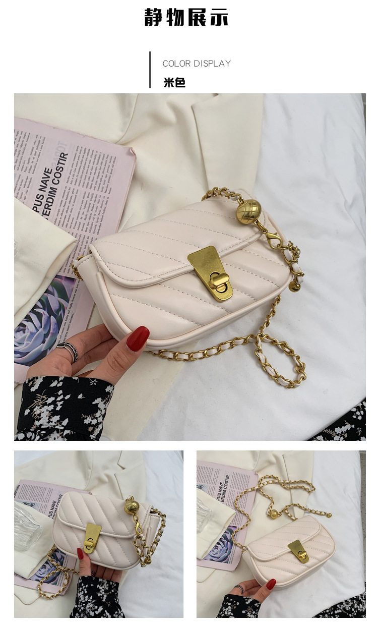 Fashion Chain Solid Color Shoulder Messenger Small Square Bag Wholesale display picture 17