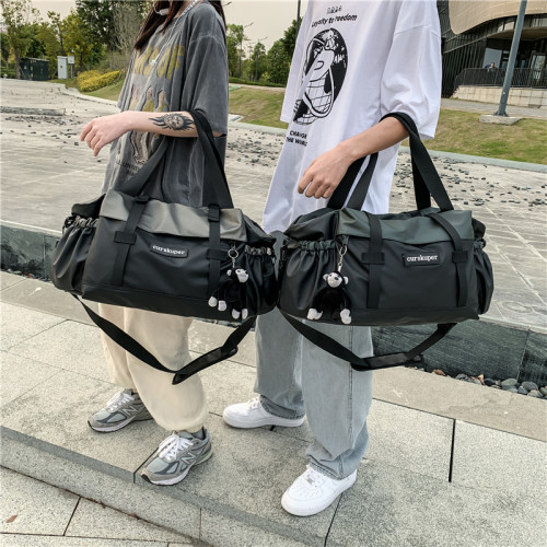 Large-capacity travel bag, men's trendy hand luggage bag, crossbody bag, short-distance business trip travel bag, sports fitness bag