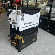 连球钓箱33周年纪念款Q33爆款轻量化蜂窝29升耐磨防刮钓鱼箱黑金