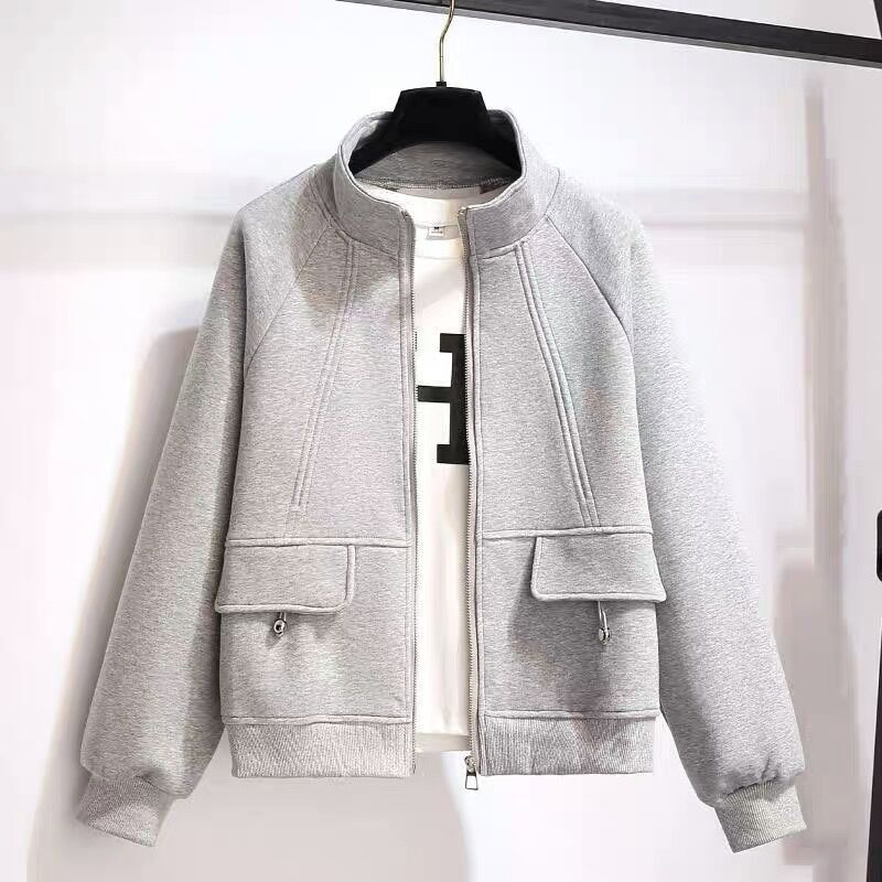 Discount Women's Clothing with Cut Label and Removal of the Cabinet Clearance 2024 Baseball Uniform Jacket Autumn and Winter Small Jacket Trendy