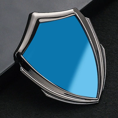 LOGO metal mirror car: Other Automotive Exterior Supplies - gun-blue
