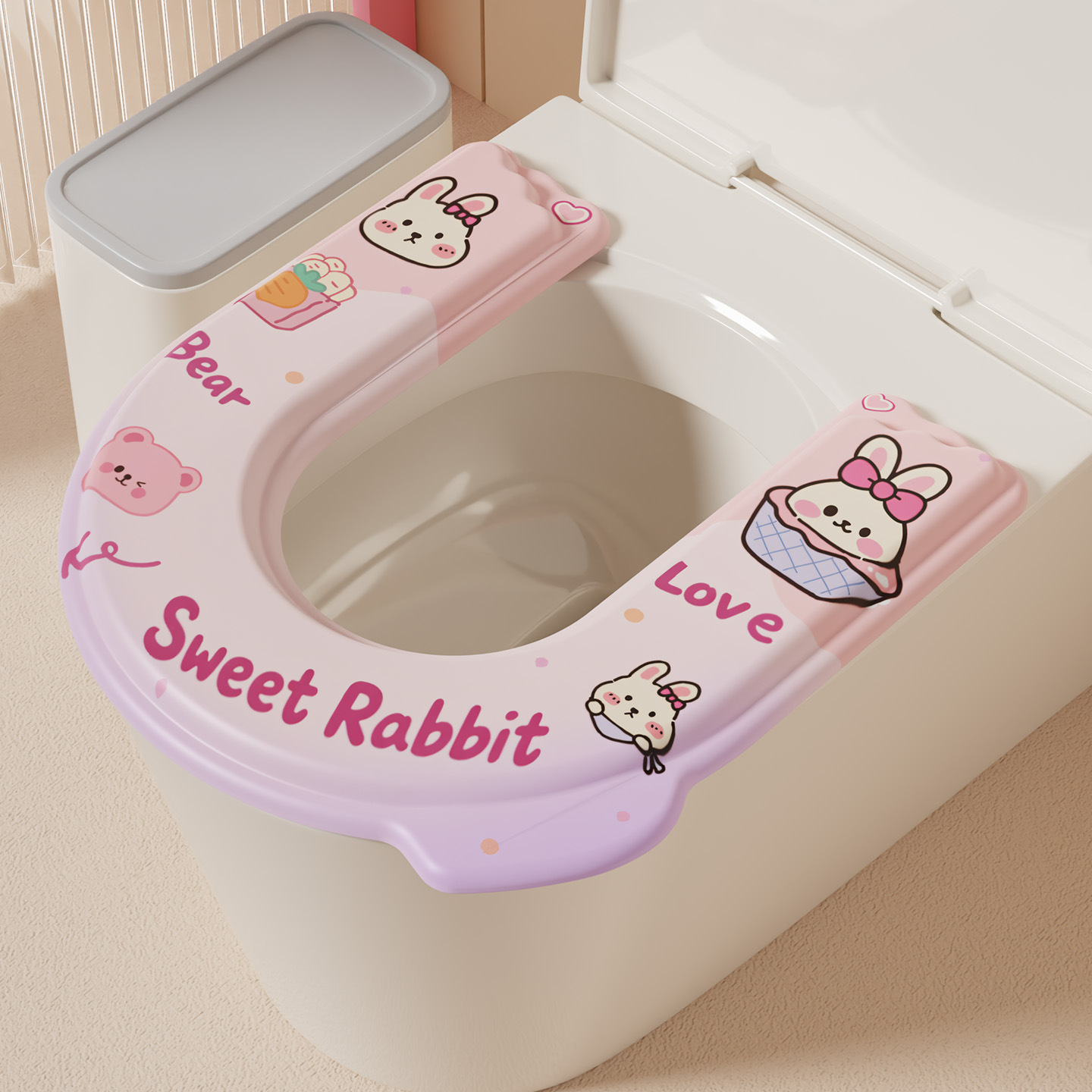 Pink-purple purple toilet, 4.5mm