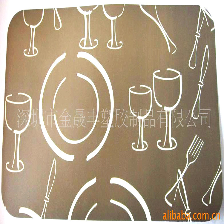 出口日本PP磨砂桌垫满版印刷餐厅酒店PP广告宣传餐垫杯垫彩印工厂