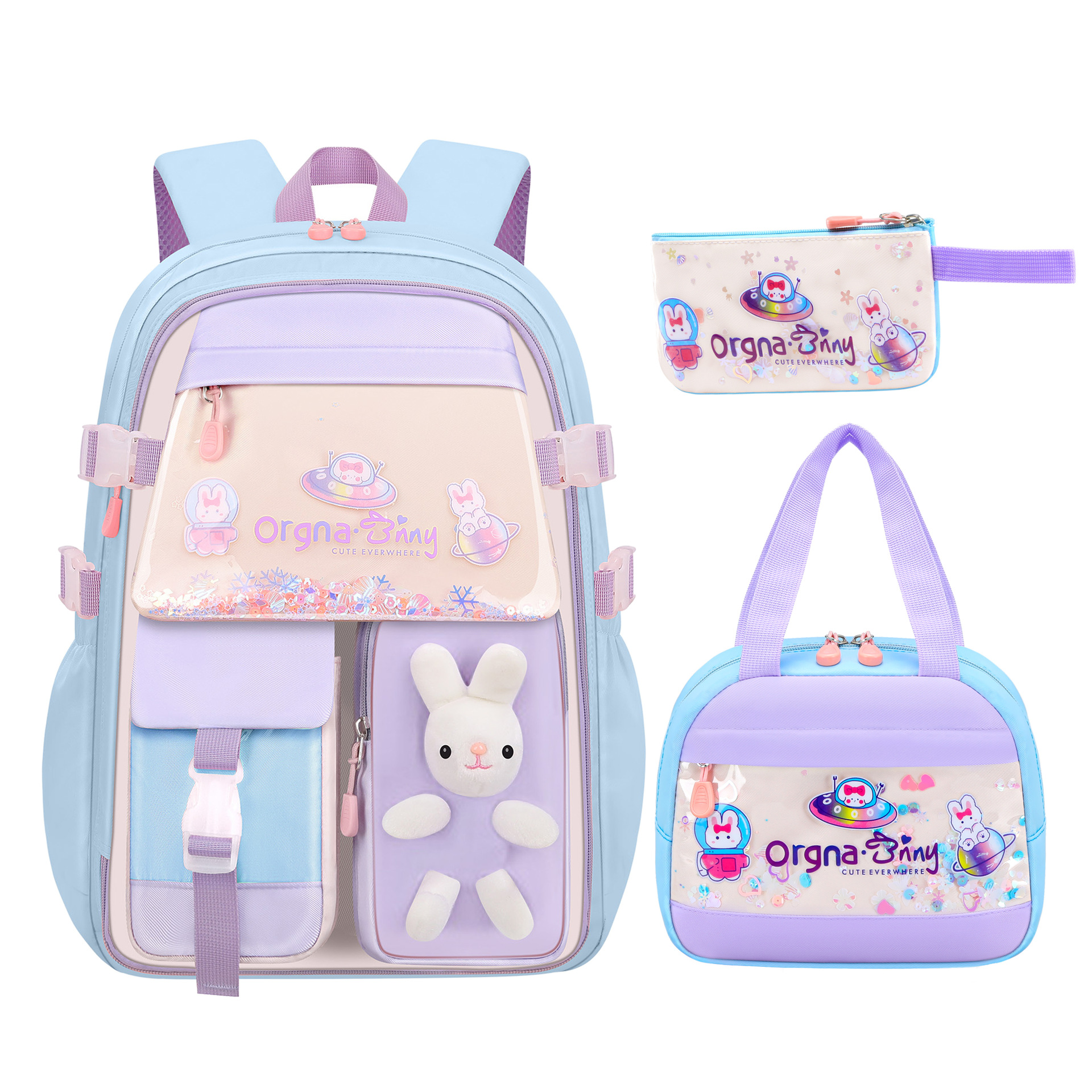 2024 Mochila de arenas movedizas, niña de escuela primaria, grado uno, tercer y sexto grado, linda princesa, reducción de la carga, protección de la columna, mochila escolar para niños