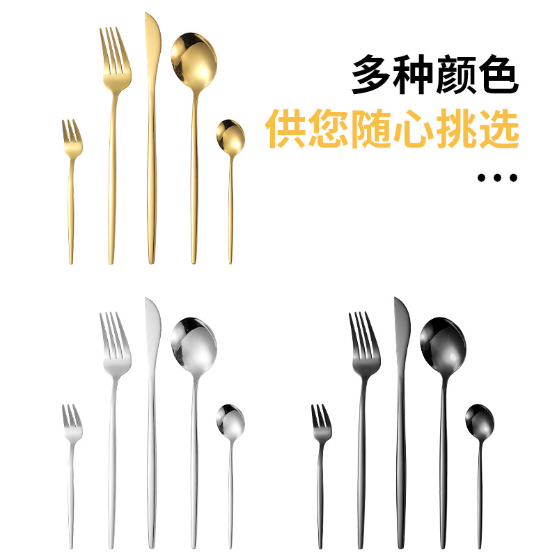 Cuchilleras de acero inoxidable de Portugal 40 piezas de cuchillos y tenedores 60 piezas de cuchillos y tenedores de té de carne de carne de comida occidental