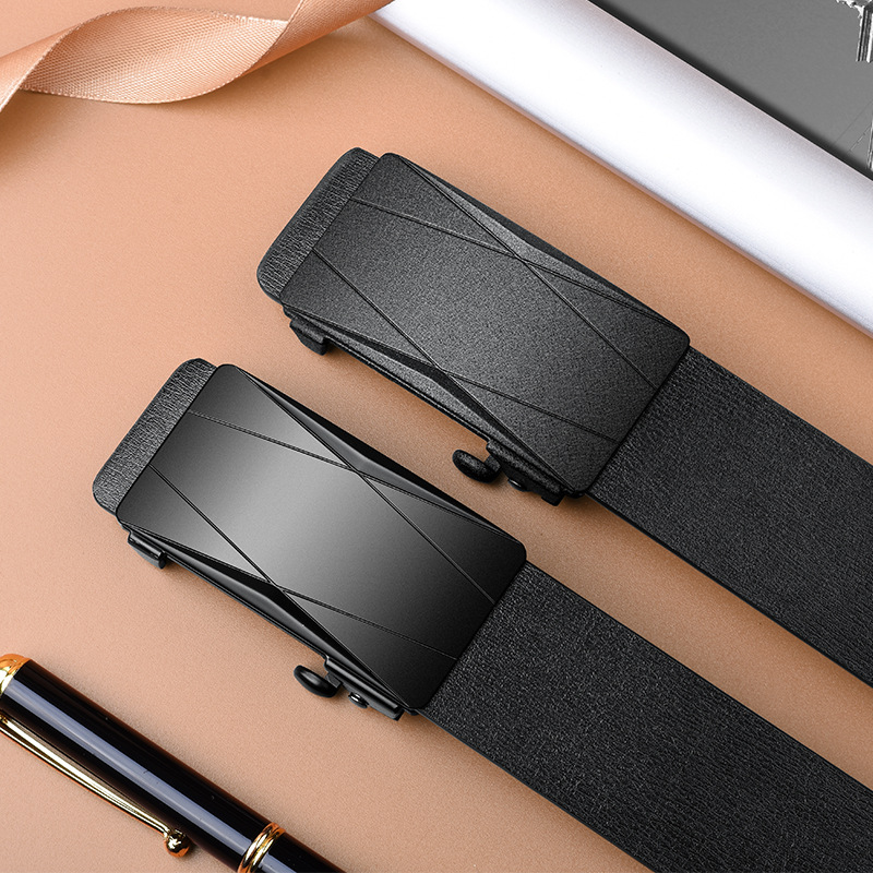 Genuine Leather Belt For Men Automatic Buckle Business Style_voghion.com