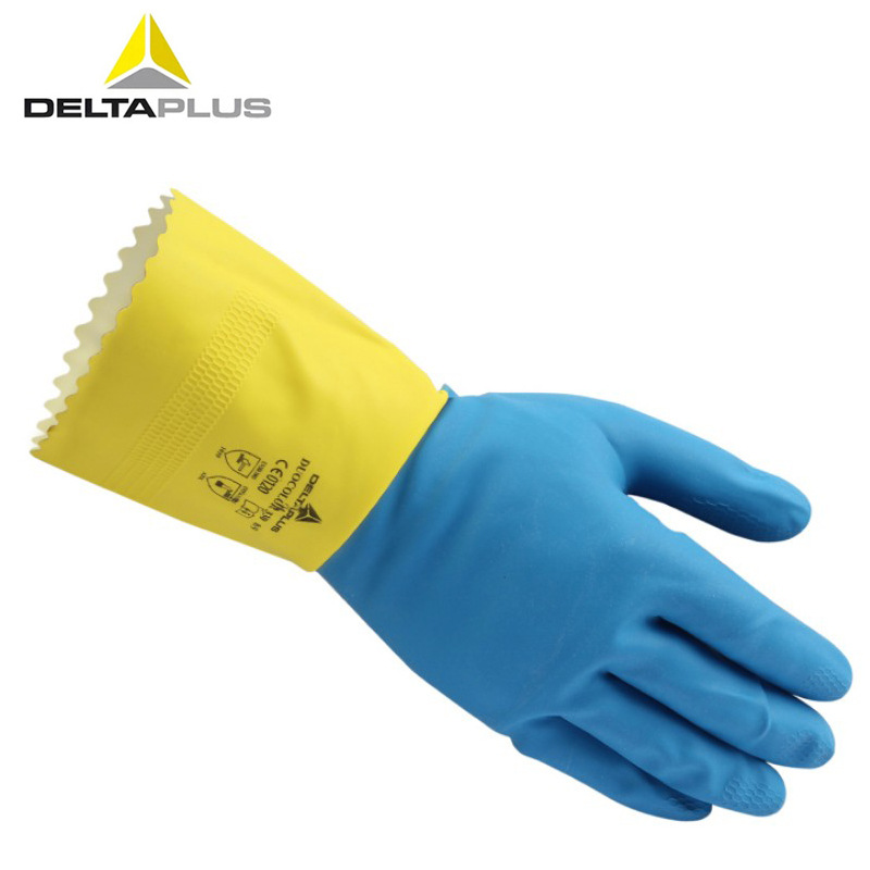 Guantes de protección laboral antiquímicos Delta 201330 guantes de laboratorio de agua antideslizante de pesca antideslizante de goma de látex