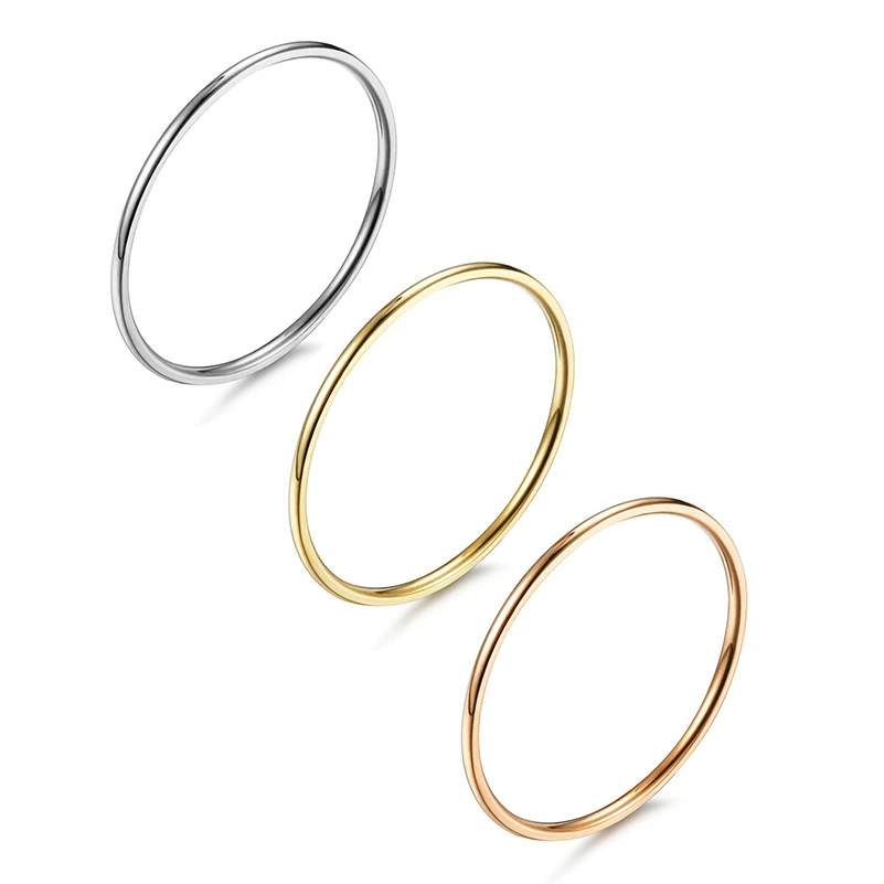 Xinghe Amazon Explosions 1 мм тонкая титановая сталь блестящее внутреннее и внешнее дуговое Кольцо женское простое индивидуальное кольцо парное кольцо