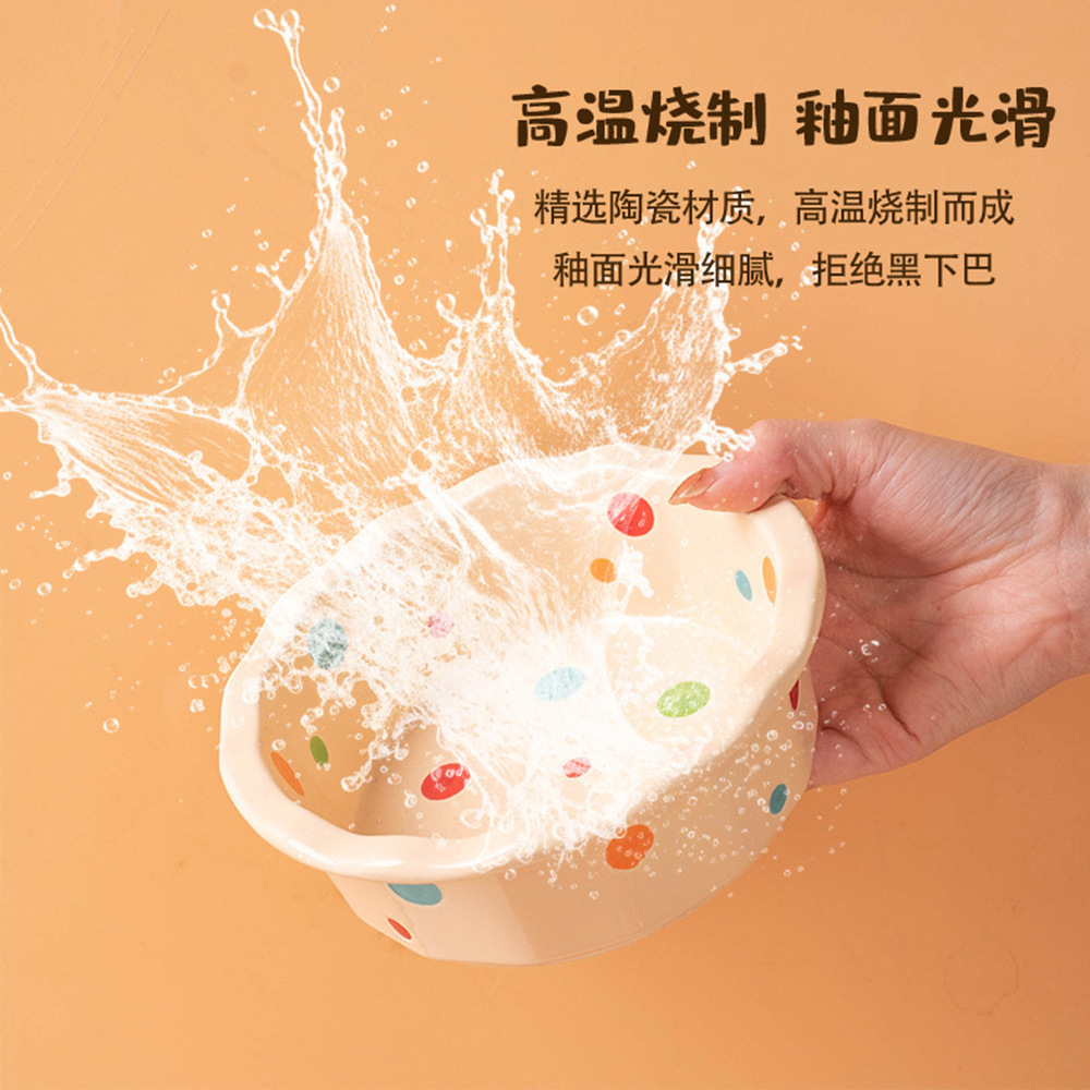 Pet Cat Water Bowl Snacks Cann bowl cat rice bowl dog food bowl cat food bowl wave dot cat bowl cat bowl ceramic 4