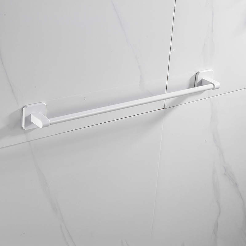 Toallero sin perforaciones Toalla de pared de baño Estante de una sola varilla Baño Baño Baño Zapatillas de baño Estante colgante