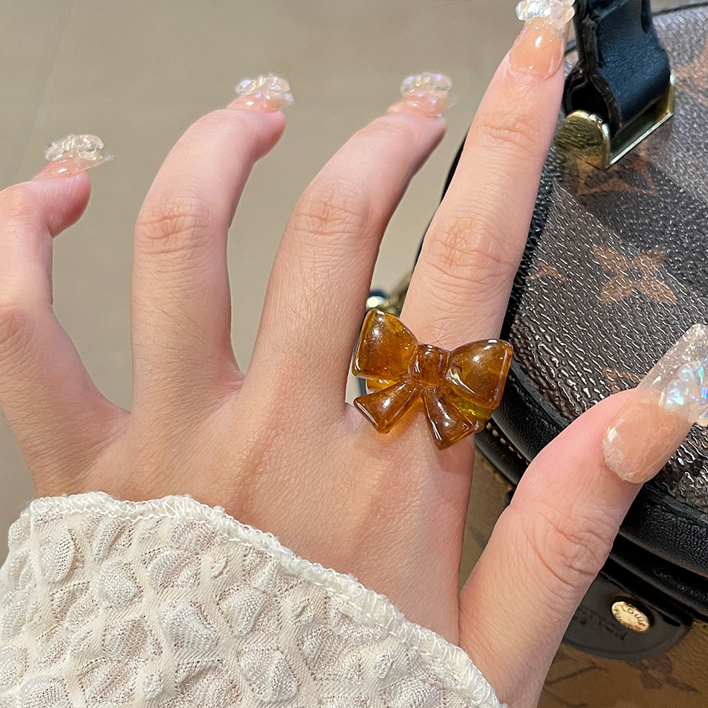 Cute Acrylic Bow Knot Women's Rings display picture 3