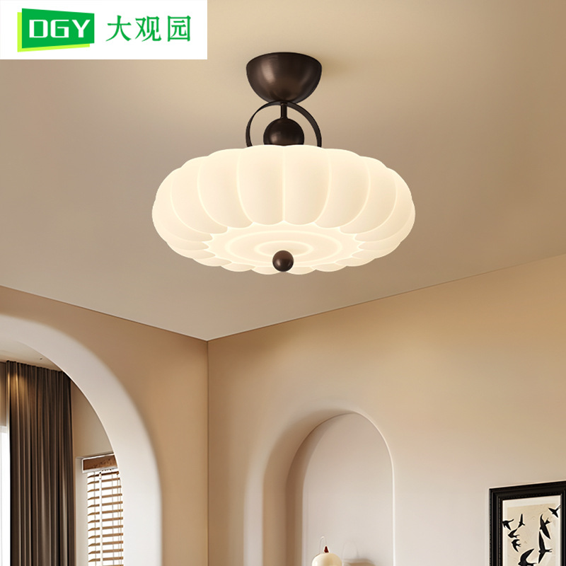 Lámpara de techo para dormitorio Daguanyuan, lámpara de dormitorio principal con protección ocular de estilo antiguo, nueva lámpara de estudio LED creativa de estilo chino, accesorios de iluminación Zhongshan