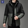 Huntson men's wear winter new pattern Cotton thickening Hooded zipper leisure time Versatile Down cotton man coat