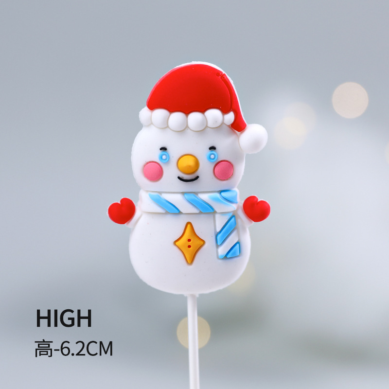 著作権クリスマスケーキ装飾装飾品ソフトゲルクリスマス楽しい老人雪だるまヘラジカクリスマスツリーパーティープラグイン|undefined