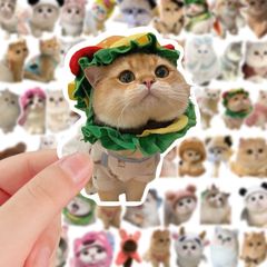 130张宠物猫贴纸高颜值可爱治愈系贴画DIY装饰手机手账桌面自粘贴