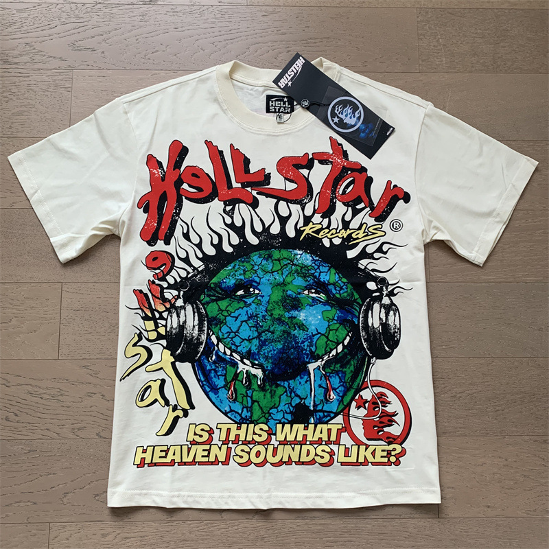 美潮地獄の星insと同じレトロなプリント上着男女のカジュアルなファッション綿の水洗い半袖tシャツ|undefined