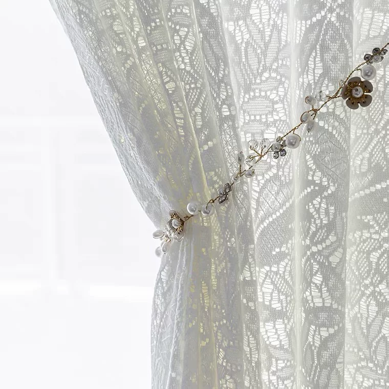Lace curtain for living room, retro cloth, french style