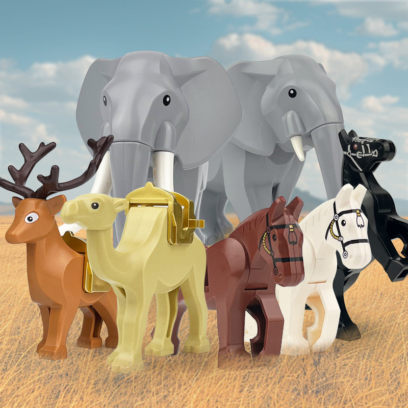 Coolgo Cross-Border Wholesale Small Particle Building Blocks Animal Toys, 23 Types Including Cows, Giraffes, Tigers, Deer, Horses, Elephants, Camels Coolgo Cross-Border Wholesale Small Particle Building Blocks Animal Toys, 23 Types Including Cows, Giraffes, Tigers, Deer, Horses, Elephants, Camels