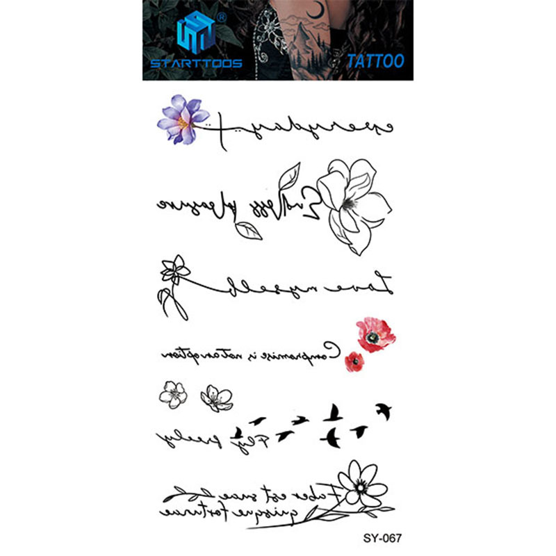 Spot mayorista transfronterizo dulce y simple viento tatuaje de dedo moda cool tatuaje desechable tendencia