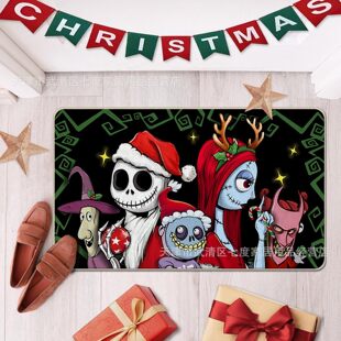 Cross-border temu Amazon Cartoon Christmas Grinch Entrance Mat Easy-care Entrance Mat Hair Mat