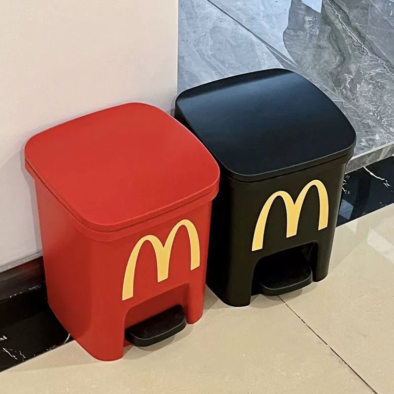 Creative Garbage Can (McDangdang) 11 L, Pedal Lid, Compact Decorative Trash Bin