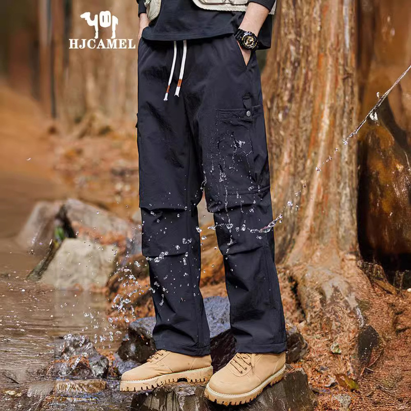 Camel HJCAMEL casual pants men's spring loose straight overalls versatile sports rush long pants men