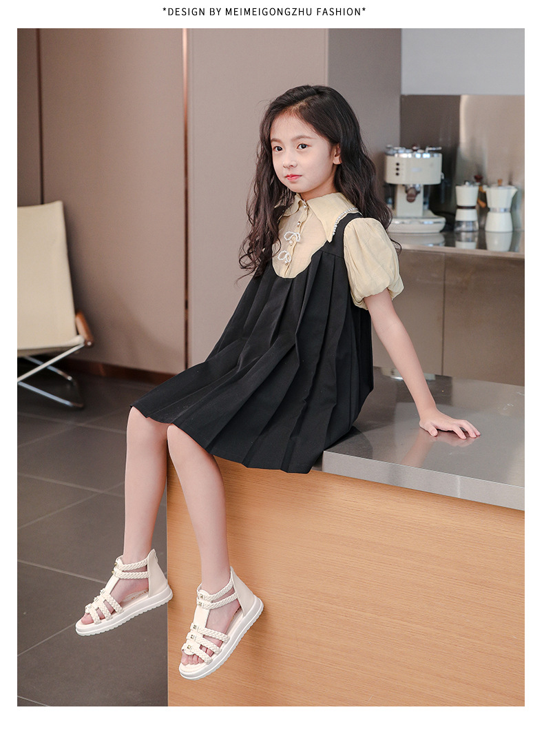 Mädchen Sandalen Sommer 2023 Neue Mittlere und Große Weiche Sohle Offene spitze Prinzessin Kleine Mädchen Baby kinder Römischen schuhe_voghion.com