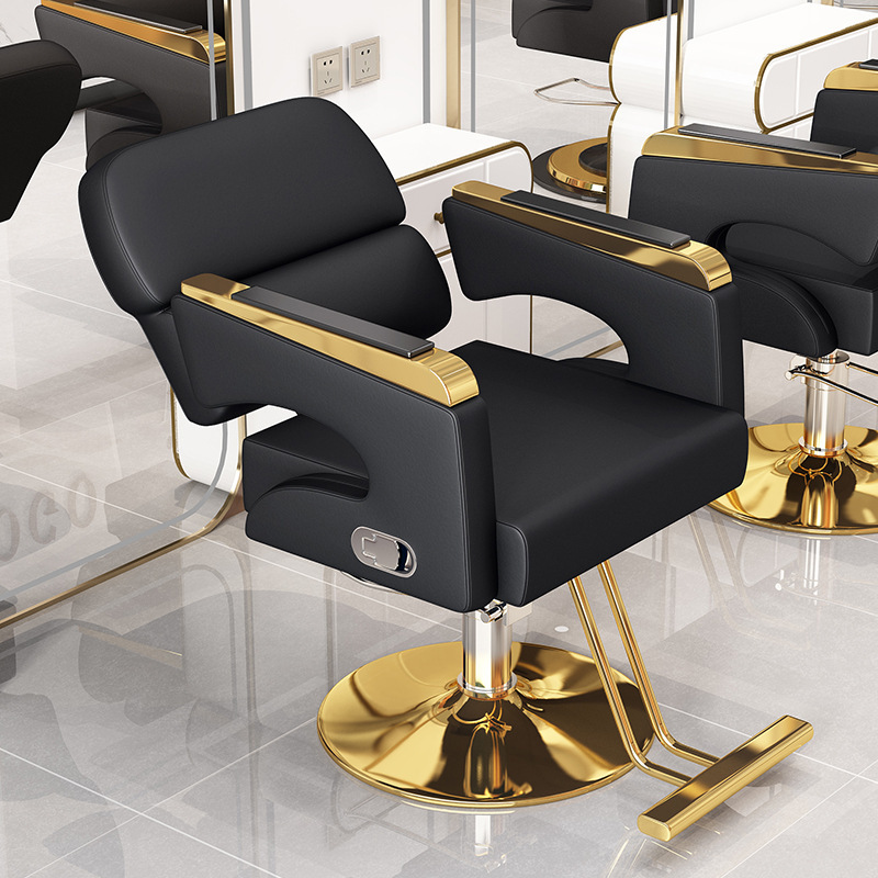 silla de peluquería plegable red salón de peluquería rojo corte de pelo especial elevación simple rotación silla de peluquería asiento