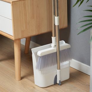 Broom and Dustpan Set Combination Household Single Soft Bristle Dustpan Broom Bristle Sweeping Broom Scraping Taosen