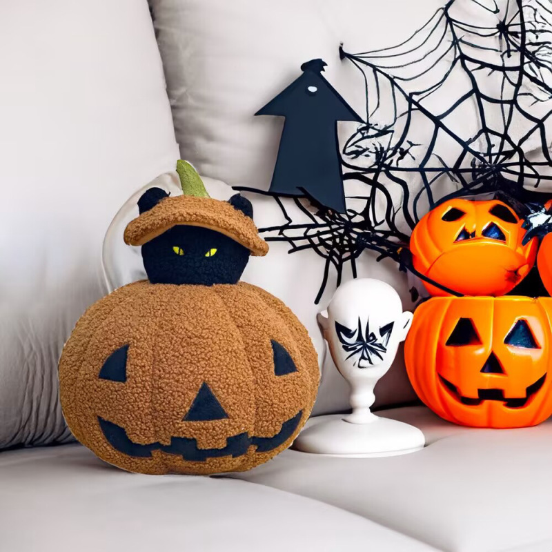 新品Peek a Boo Cat Ghost pillowhalloよもとしたハロウィーンぬいぐるみ|undefined