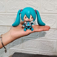 初音 MIKU Q版 呆萌 FuFu初音 双表情坐姿 摆件机箱公仔 盒装手办