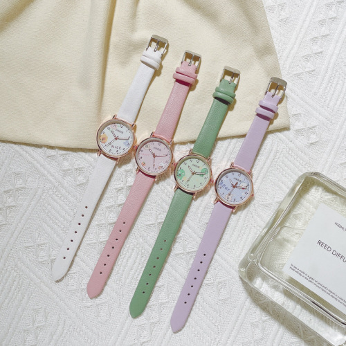 New Cute Cartoon Children's Watch, Adorable Fresh and Clean Dial Student Girls Watch, College Style