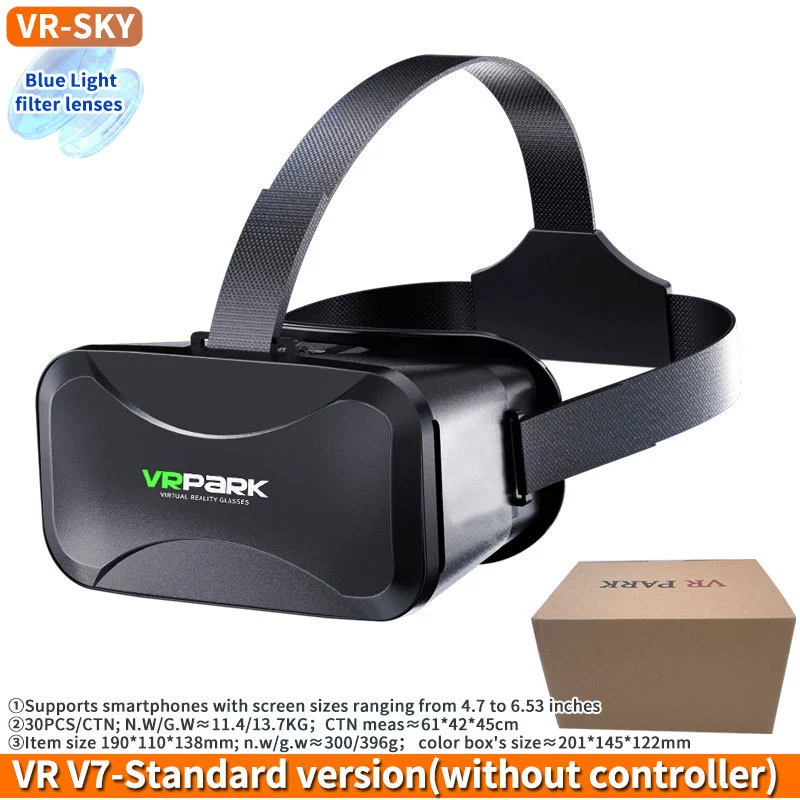Популярные очки VRPARK Android виртуальная игра панорамная 3D кросс-бордер шлем BOX для мобильного телефона HD всё-в-одном VRV7