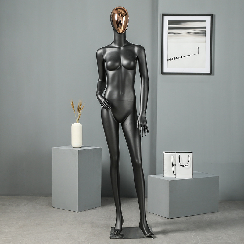 Maniquí Femenino de Cuerpo Completo de Fibra de Vidrio con Cabeza Galvanizada para Escaparate de Tienda de Ropa image 8