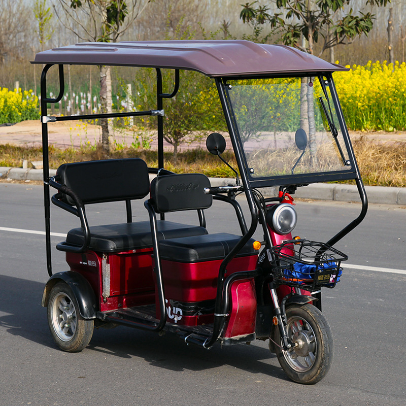 Triciclo eléctrico cobertizo dosel espeso transparente cerrado minibus de ocio plegable invierno viento Zhao Zhili
