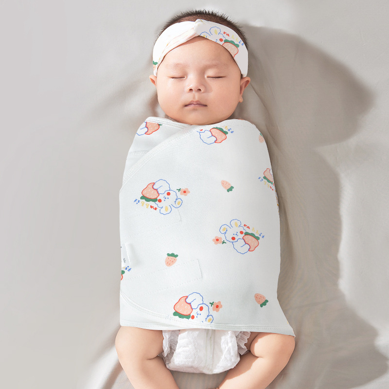 Baby Newborn Sleeping Bag, Anti-Startle Sleep Swaddle Wrap, Pure Cotton, Skin-Friendly, Anti-Startle, Thin Style for Newborns